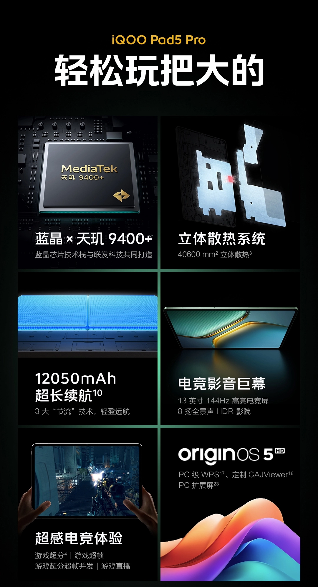 【中古】iQOO Pad2 Pro 16GB/512GB　中国版→日本語OK 中古】iQOO Pad2 Pro 16GB/512GB 中国版→日本語OK